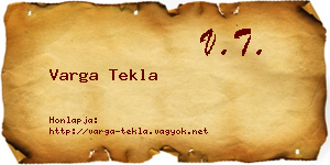 Varga Tekla névjegykártya